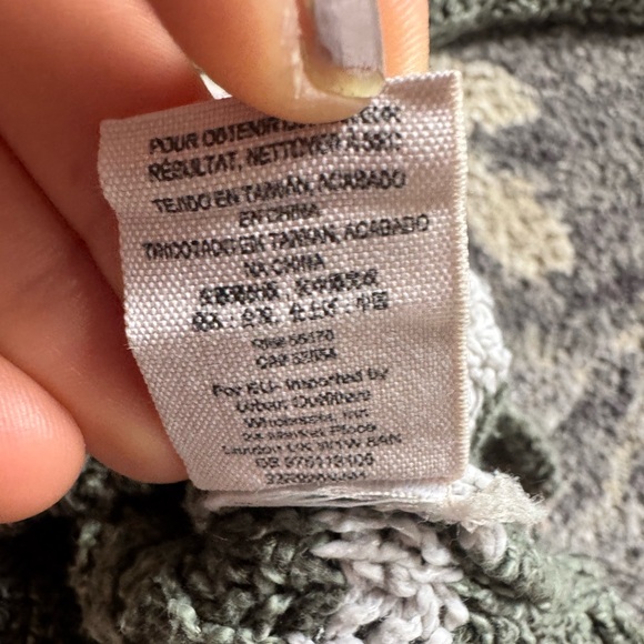 Free People Loose Knit Olive Green Striped Women's Sweater - Picture 9 of 12